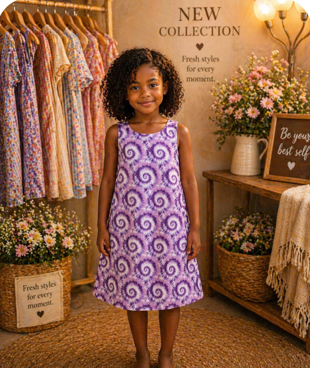 Purple and white swirl
