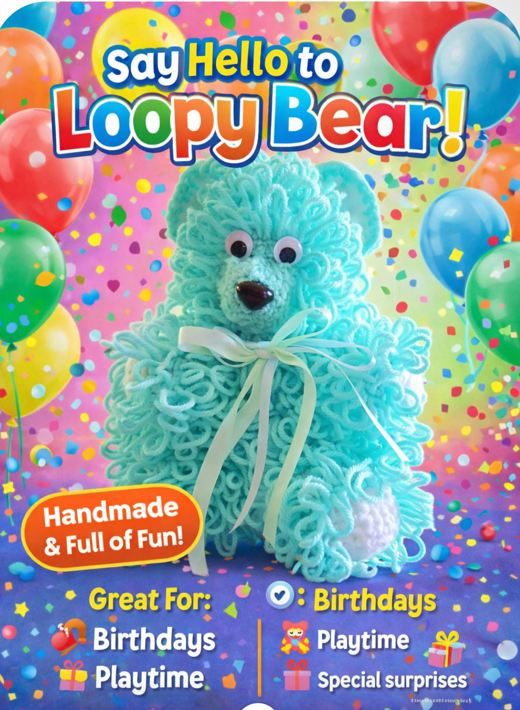 Special Edition Teal Loopy Bear