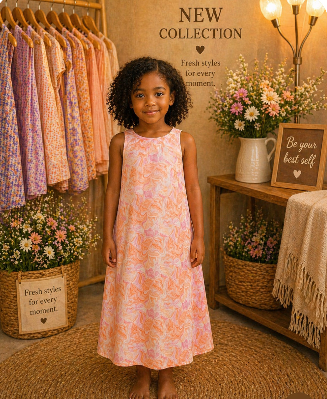 Orange and and pink swirl