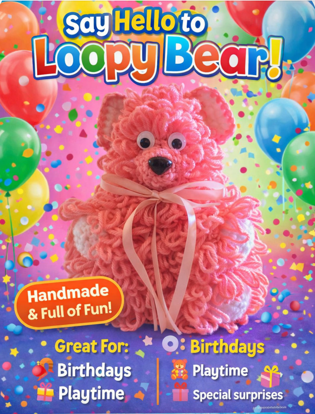 Special Edition Pink Loopy Bear