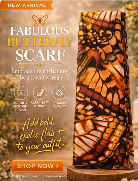 Brown Butterfly Scarf
