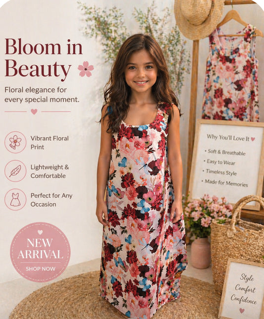 Floral kid dress