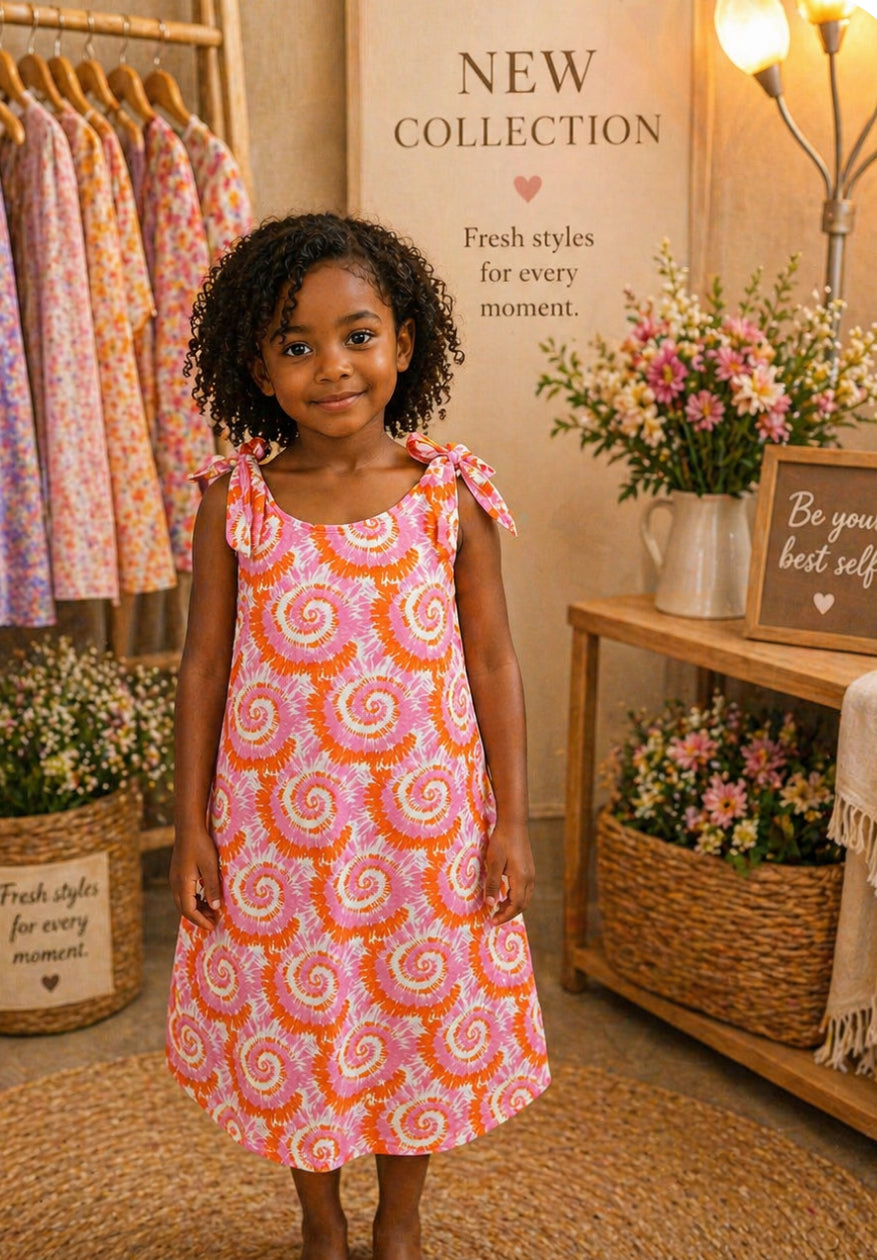 Orange and pink with dress ties