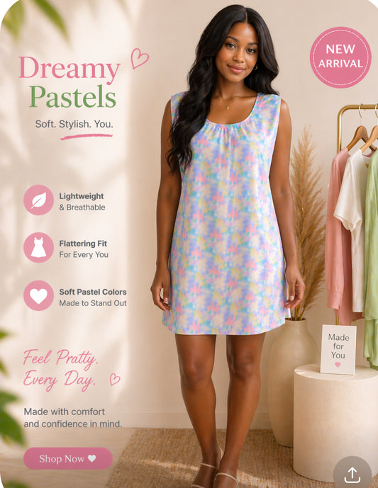 Dreamy Pastel Flower Dress