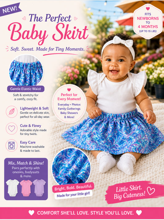 Baby paint brush skirt
