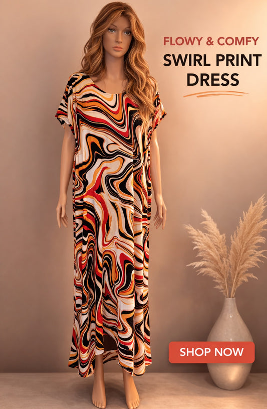 Orange,Black Red swirl