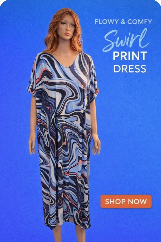 2 Shades of blue, Black, white swirl